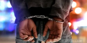 Thief busted after strolling by in the victim's stolen jacket.webp