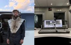 Sizwe Dhlomo shows off his brand new personal radio studio.webp