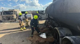 Bulawayo fuel depot fire destroys a dozen vehicles, blamed on wiring.webp