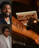 Kingsley Okonkwo divided followers after showing a new tattoo.webp