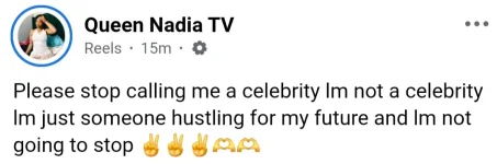 Queen Nadia TV says she is not going to stop posting content on social media.webp