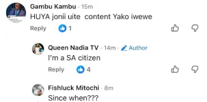 Zimbos opinions about Queen Nadia TV's content on Facebook 3.webp