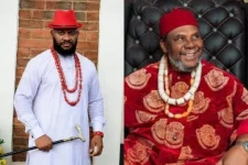 Yul Edochie denies rumors of Pete Edochie's death.webp