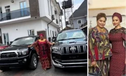Regina Daniels gifts mother two new vehicles.webp