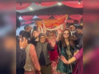 Rubina Dilaik performs pahadi nati at a family wedding.webp