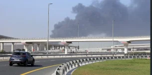 Missile debris ignited the Jebel Ali port.webp