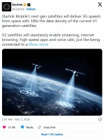 Starlink promises 100x data density for V2 satellite phones.webp