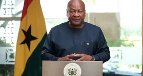 President Mahama calls the galamsey fight tough.webp