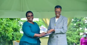 Uganda's first lady honors top teachers at State House.webp
