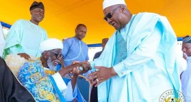 Mahama joins Imam for Eid prayers at Black Star Square.webp