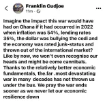 Franklin Cudjoe says 2022 Ghana would crumble in the Iran war.webp