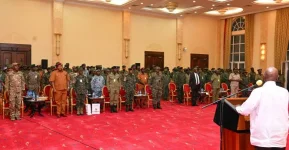 Museveni graduated 106 senior security officers.webp