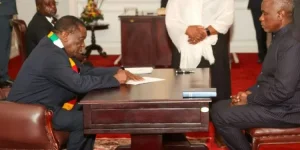 Mnangagwa swore in Tagwirei as economic development minister.webp