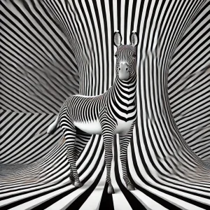 Mesmerizing Zebra Optical Illusion with Stripes