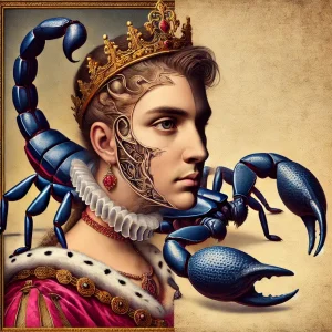 Surreal Royal Portrait Scorpion-Human Hybrid