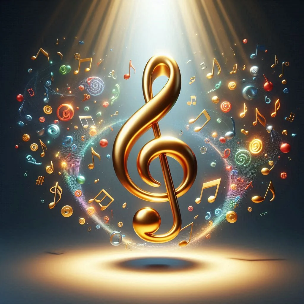 gold musical symbol